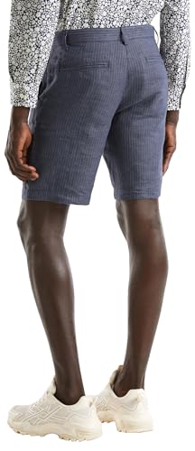 Benetton 4UTAU900O Bermuda Uomo Blu 901 Taglia 42 Lino