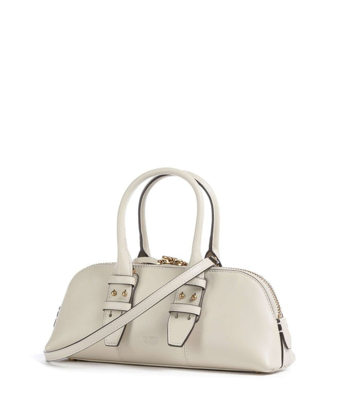 Pinko Bowling Escape Borsa Donna Bianco Pelle Tracolla