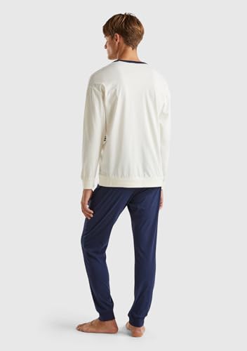 Benetton 3vd04p02d pigiama uomo taglia L cotone