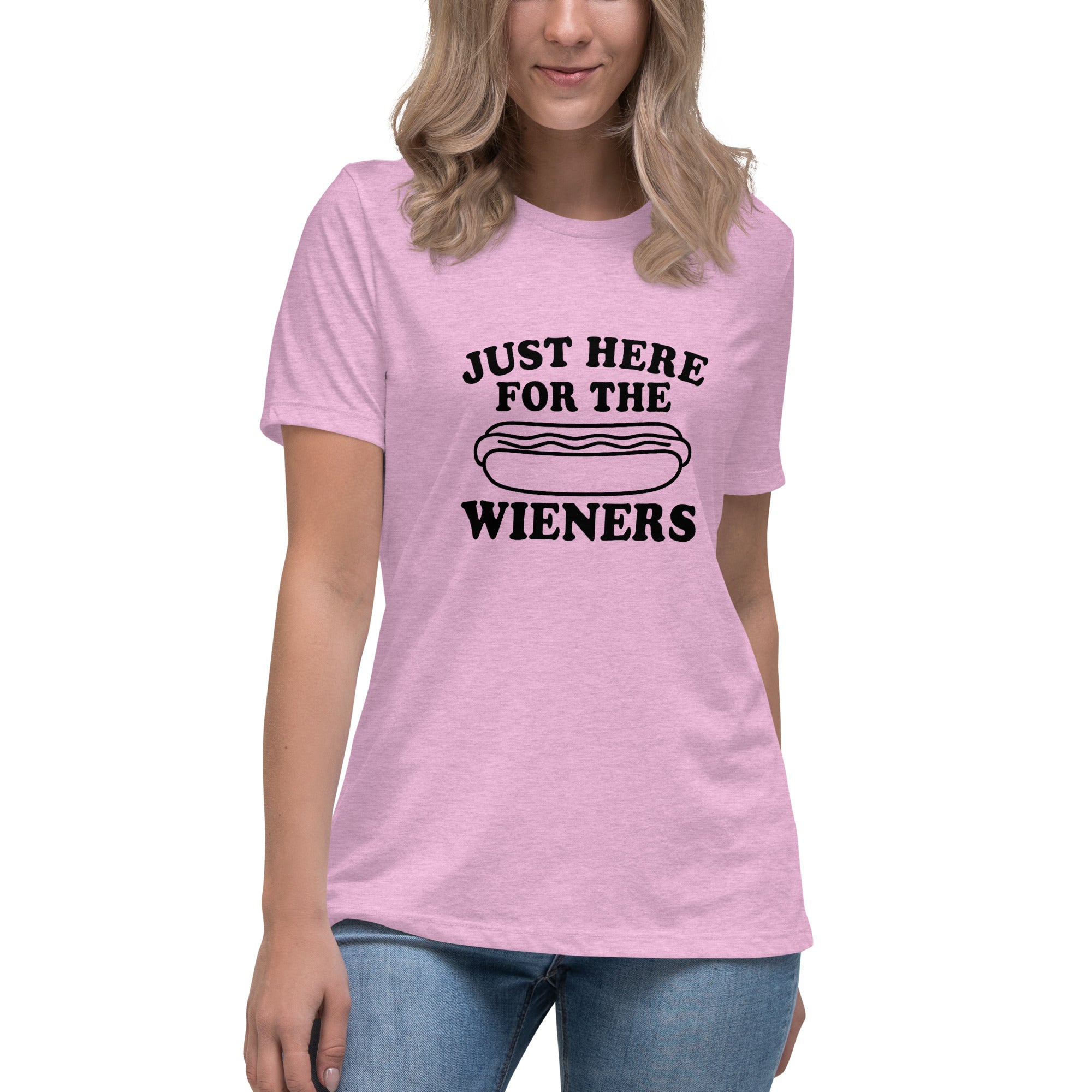 Pure Trash Just Here For Wieners t-shirt donna cotone