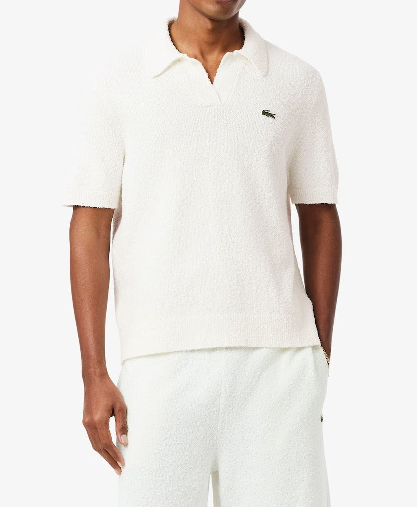Lacoste AH0618 polo bianco bouclé cotone classic fit