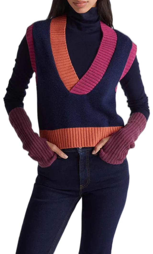 Benetton Gilet 16YCE403M Gilet Unisex XS Color Block