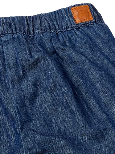 Benetton Pantaloni Neonato Denim Chambray Taglia 56 Tasche