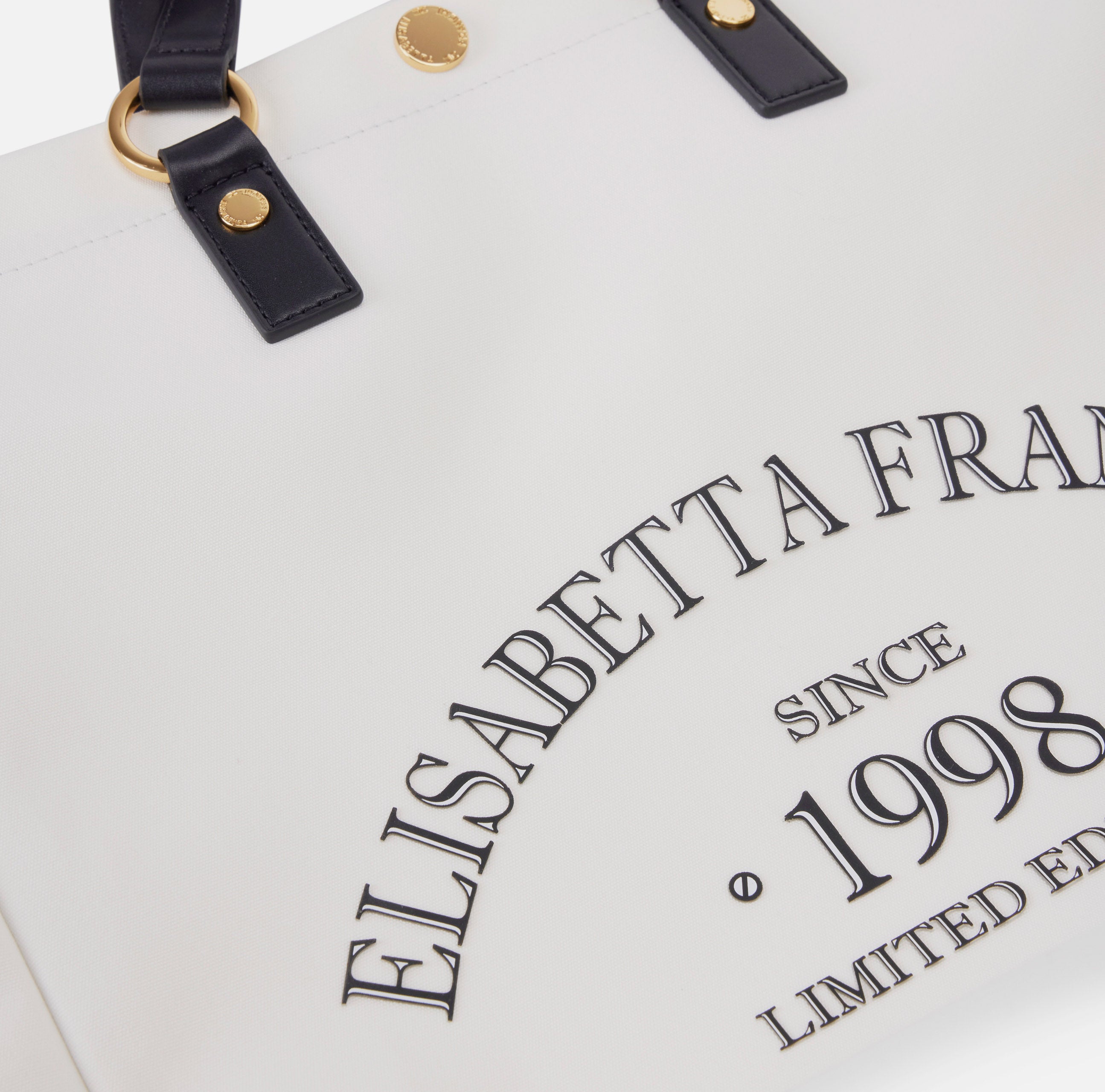Elisabetta Franchi BS14A62E2 borsa tote avorio canvas