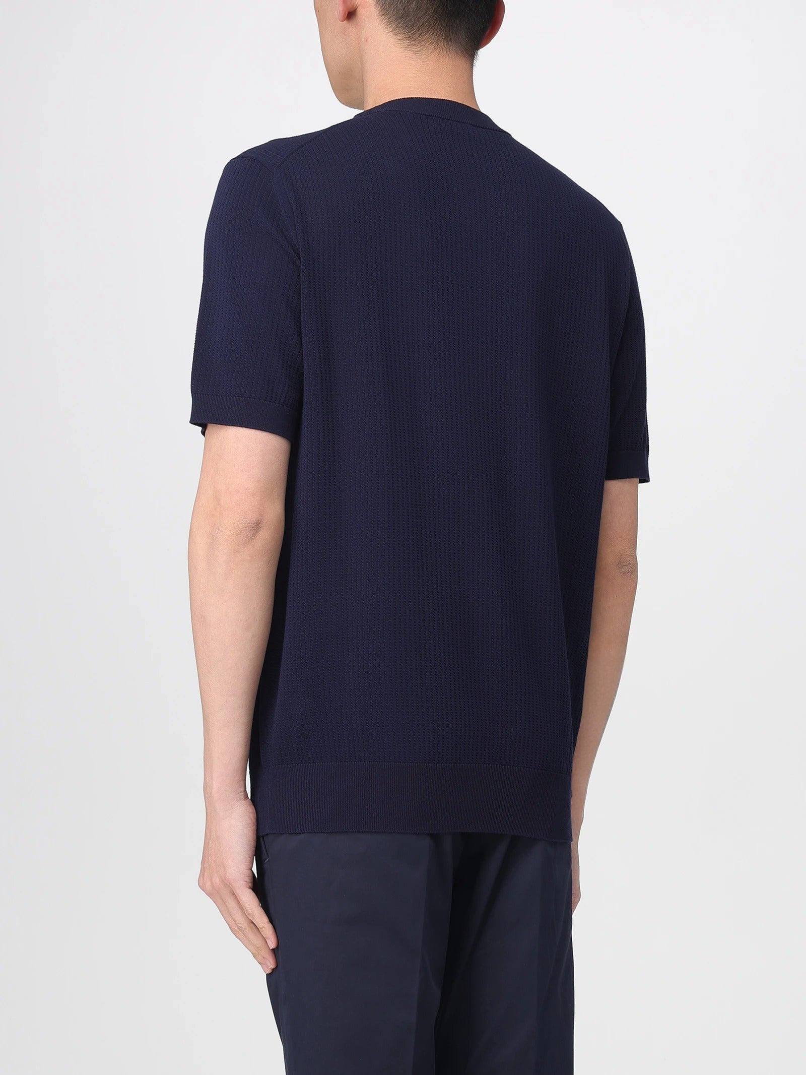 Kangra 3023 21 maglia uomo cotone blu trecce
