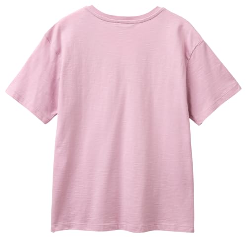 Benetton 3BVXD4020 T-Shirt Donna Viola Scollo V XXS