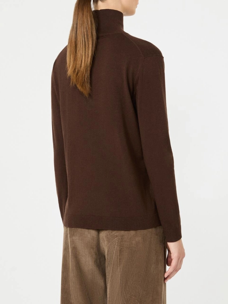 Weekend Max Mara Kiku WKDKIKU013 maglia dolcevita castagna lana