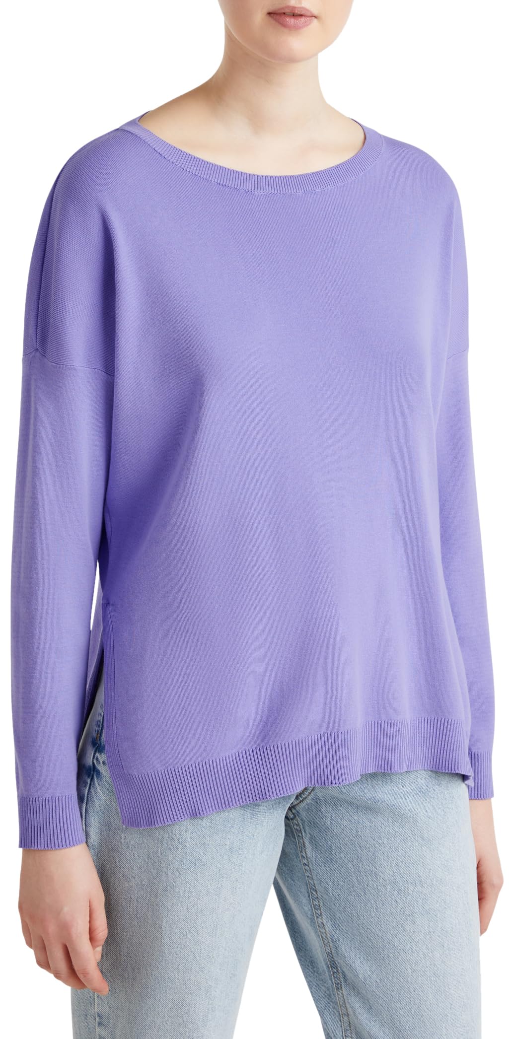 Benetton Maglieria maglia donna barca over in costina