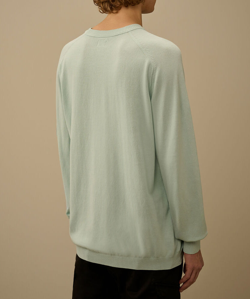 C.P. Company MKN105 Maglione Uomo Misty Blue Cotone