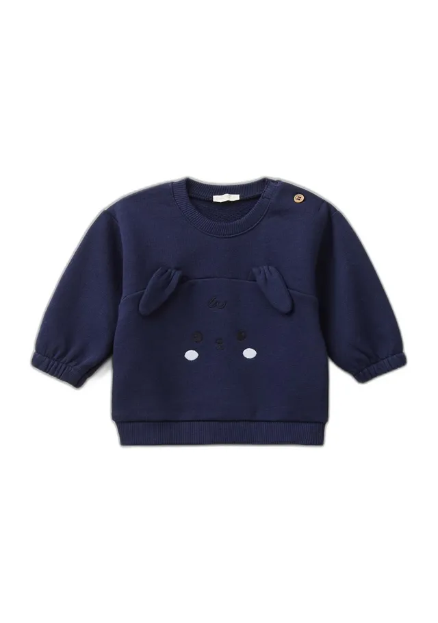 Benetton Maglieria Maglia G/C M/L Felpa Girocollo Carrè