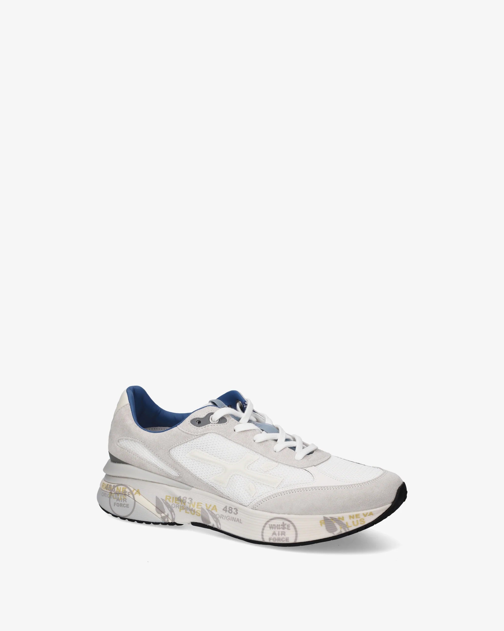 Premiata Moerun 8075 sneaker uomo bianco nylon suede