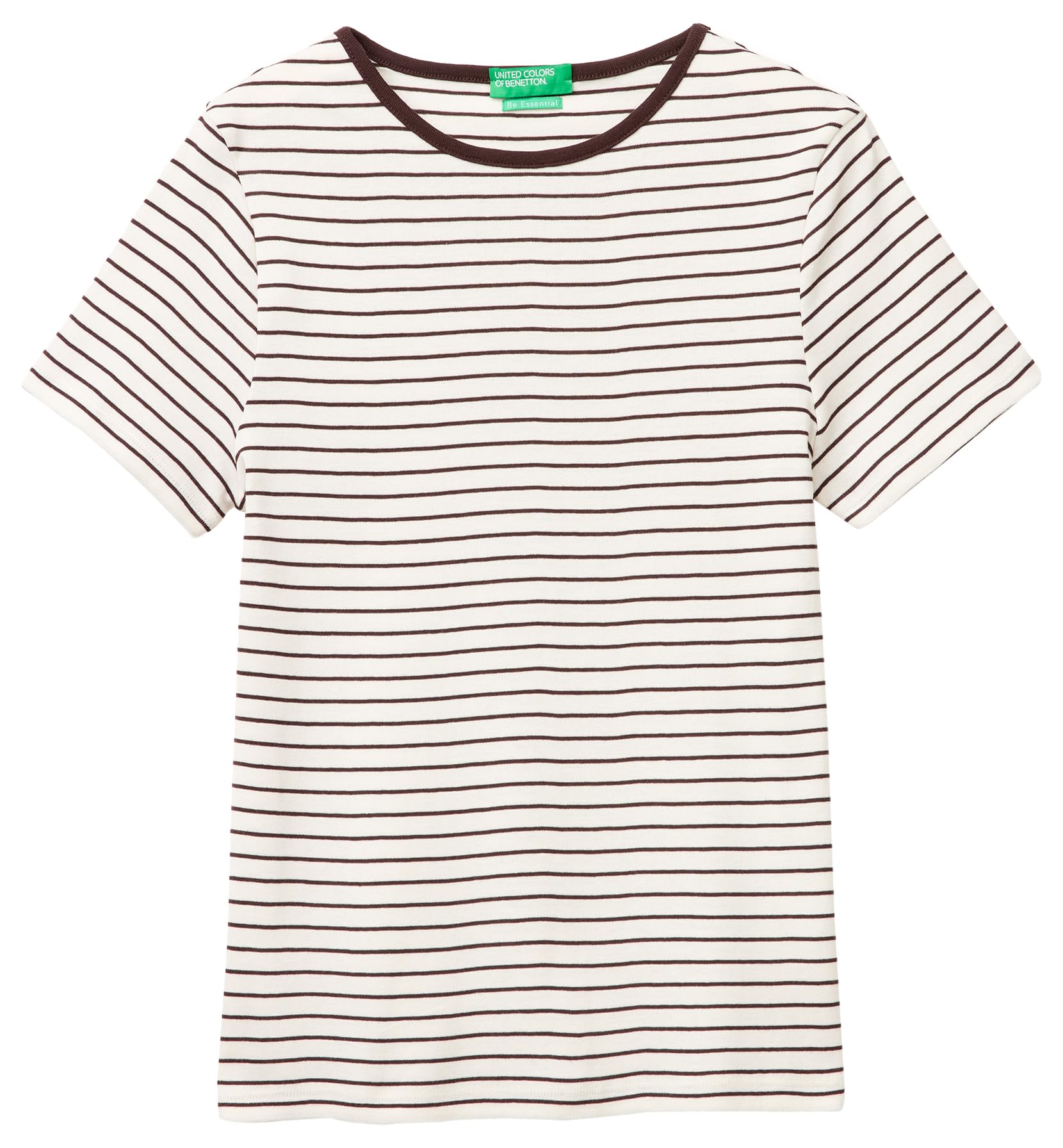 Benetton 339pd10bx T-shirt Donna blu slim fit