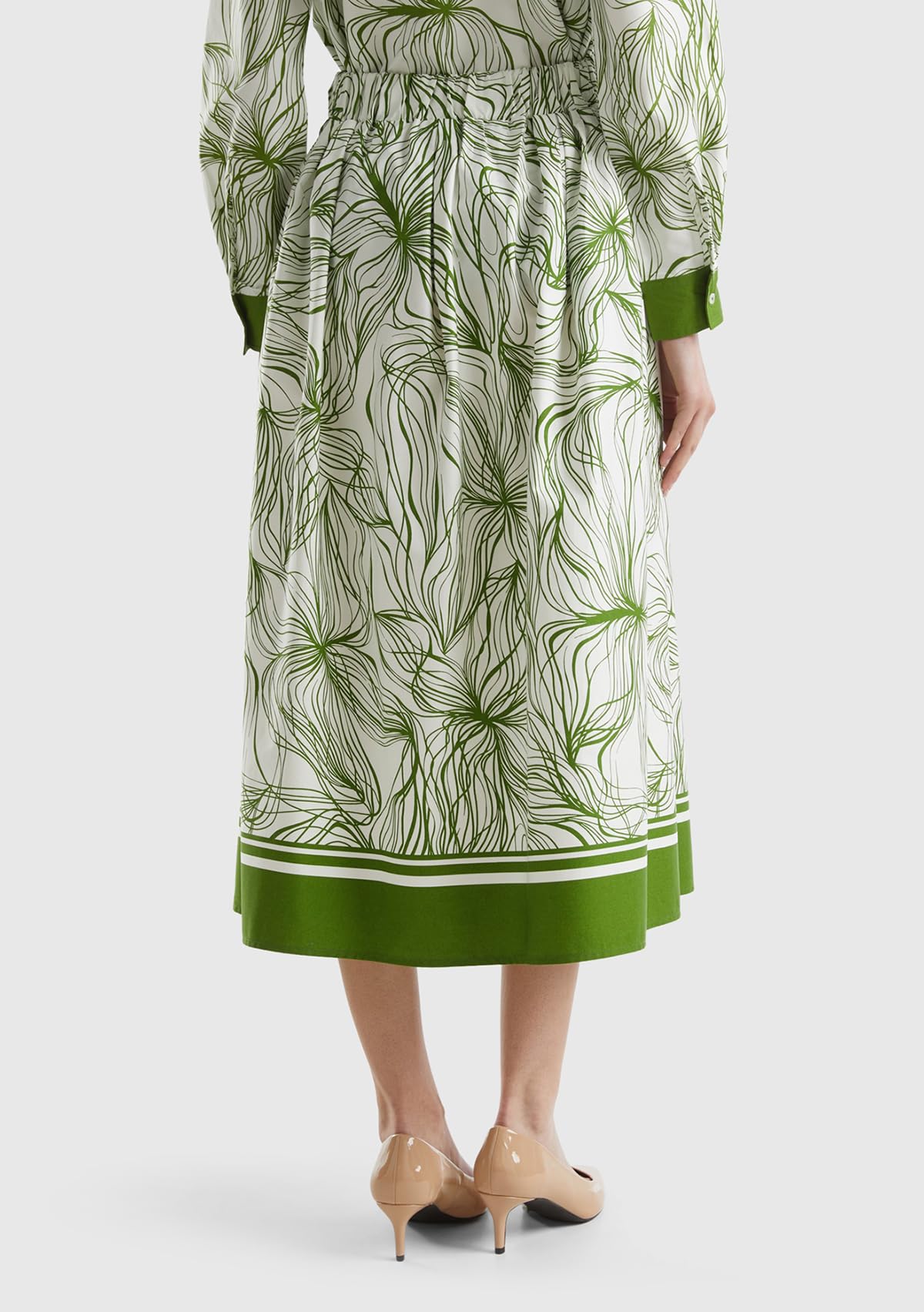 Benetton 4LMAD003M Gonna Midi Viscosa Donna XXS