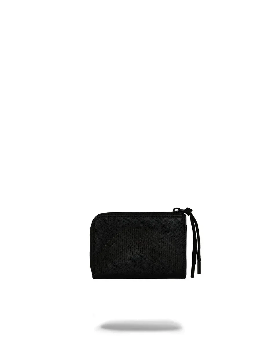 Sprayground Disappearing Shark portafoglio nero PVC zip