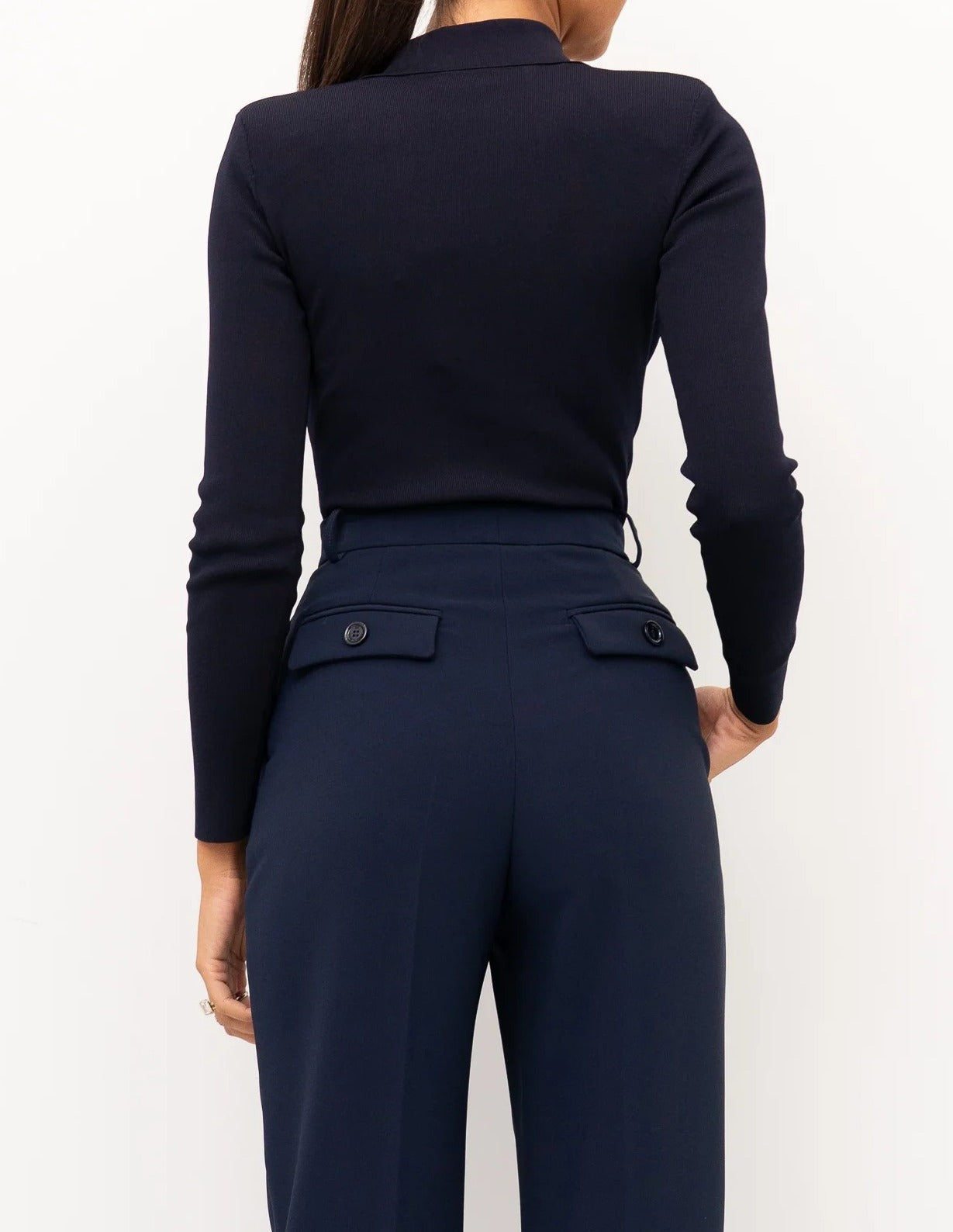 Elisabetta Franchi BK06S66E2 body blu notte taglia 40 viscosa