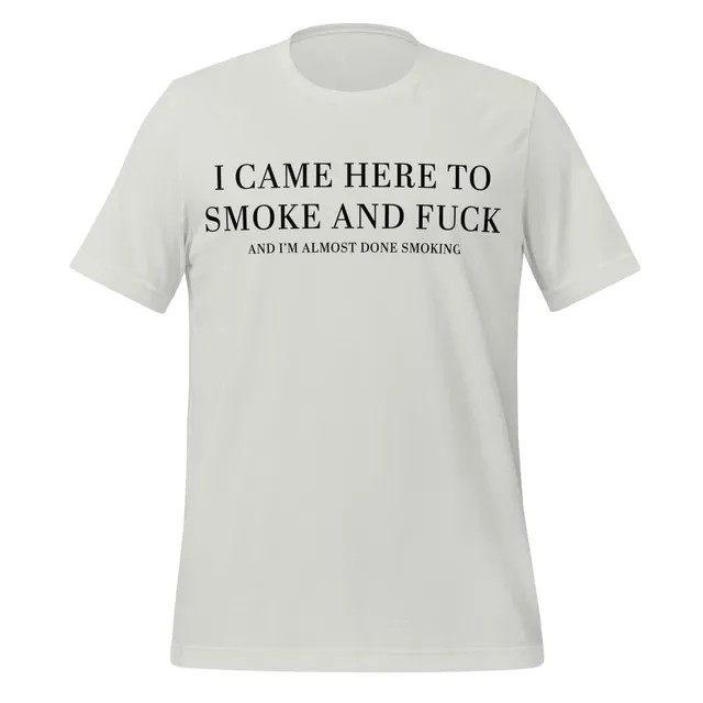Pure Trash I Came Here To Smoke maglietta uomo verde cotone