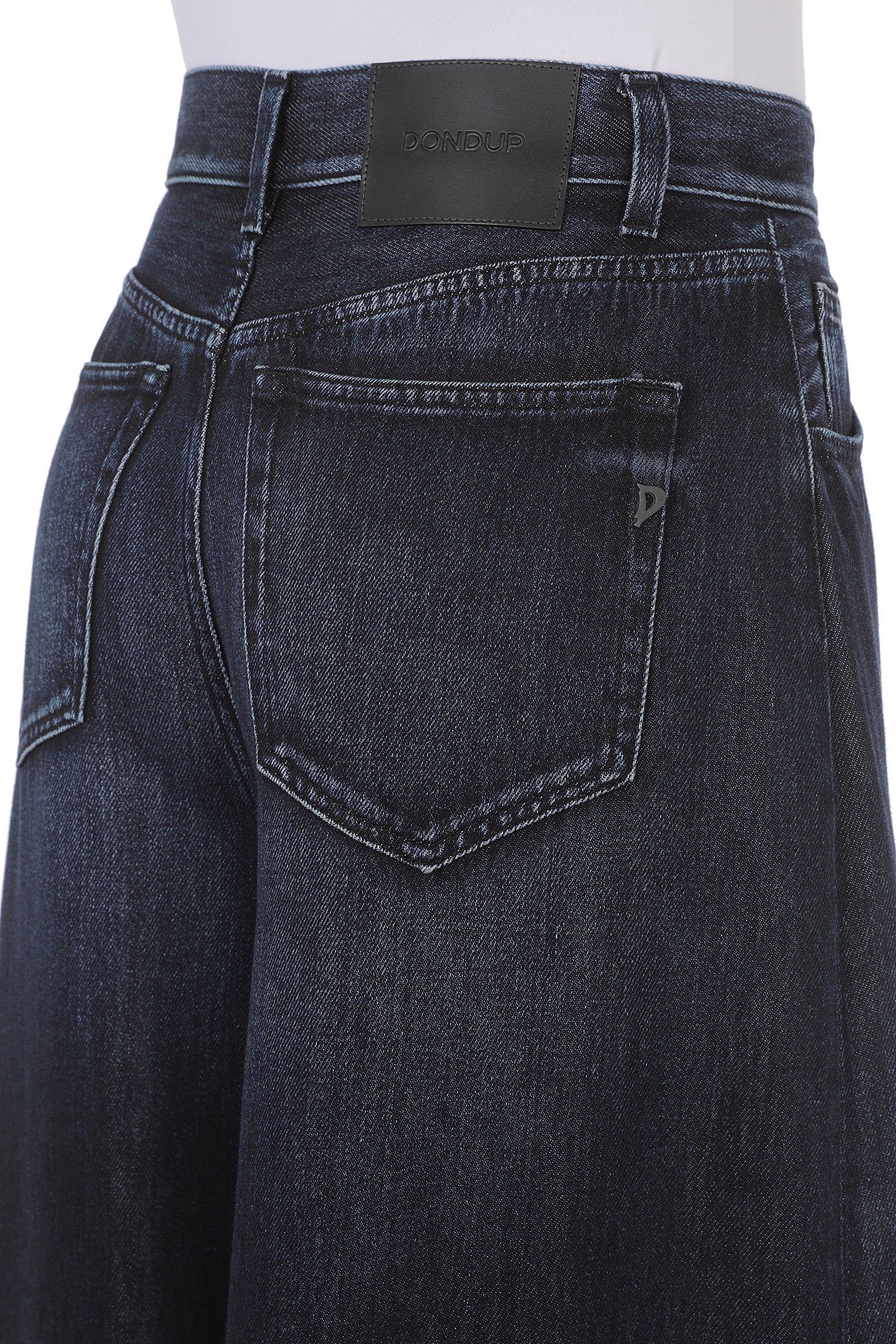 Dondup Maggie DP853 Jeans Donna Blu Wide Leg Denim