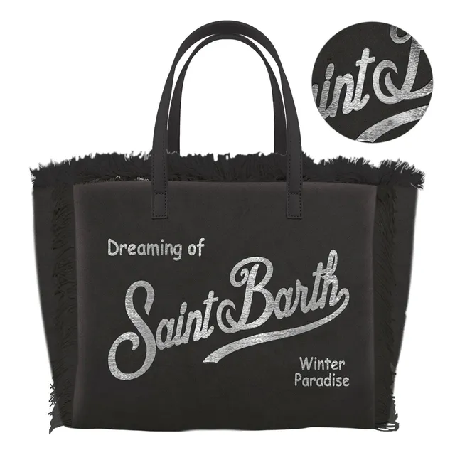 MC2 Saint Barth Colette Velvet N Borsa Donna Nero Argento