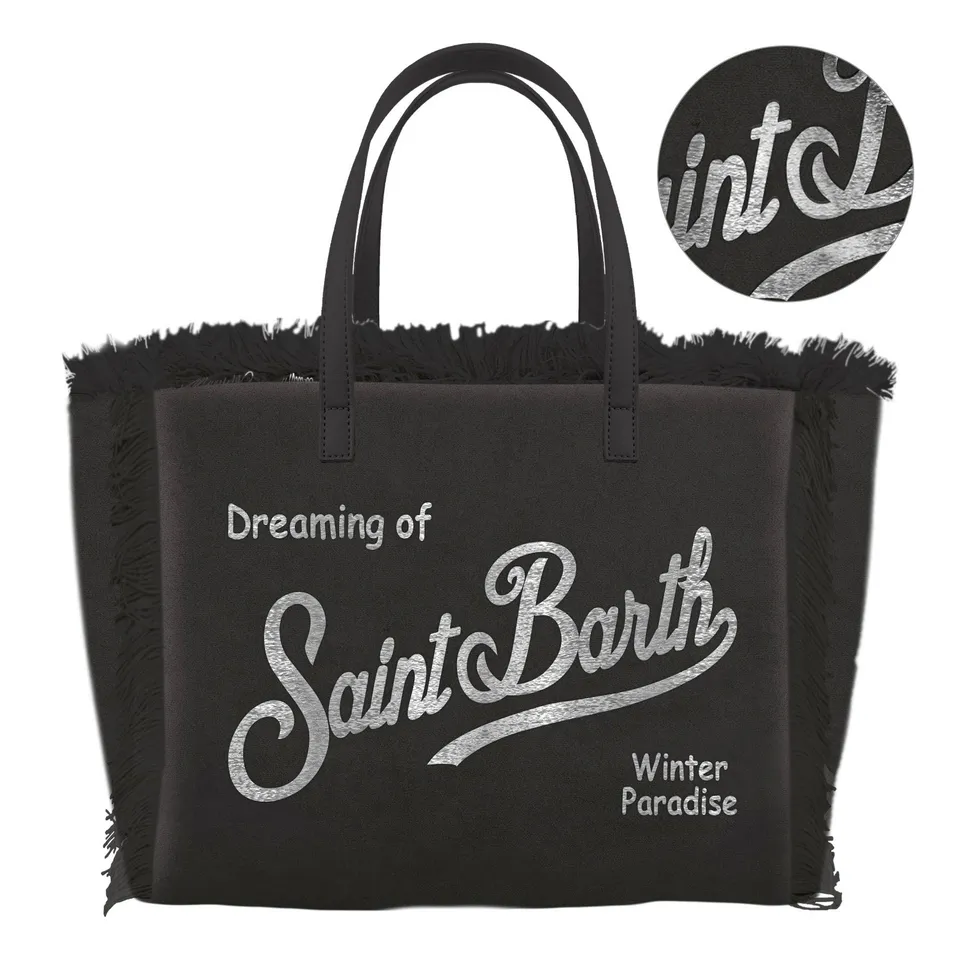 MC2 Saint Barth Colette Velvet N Borsa Donna Nero Argento