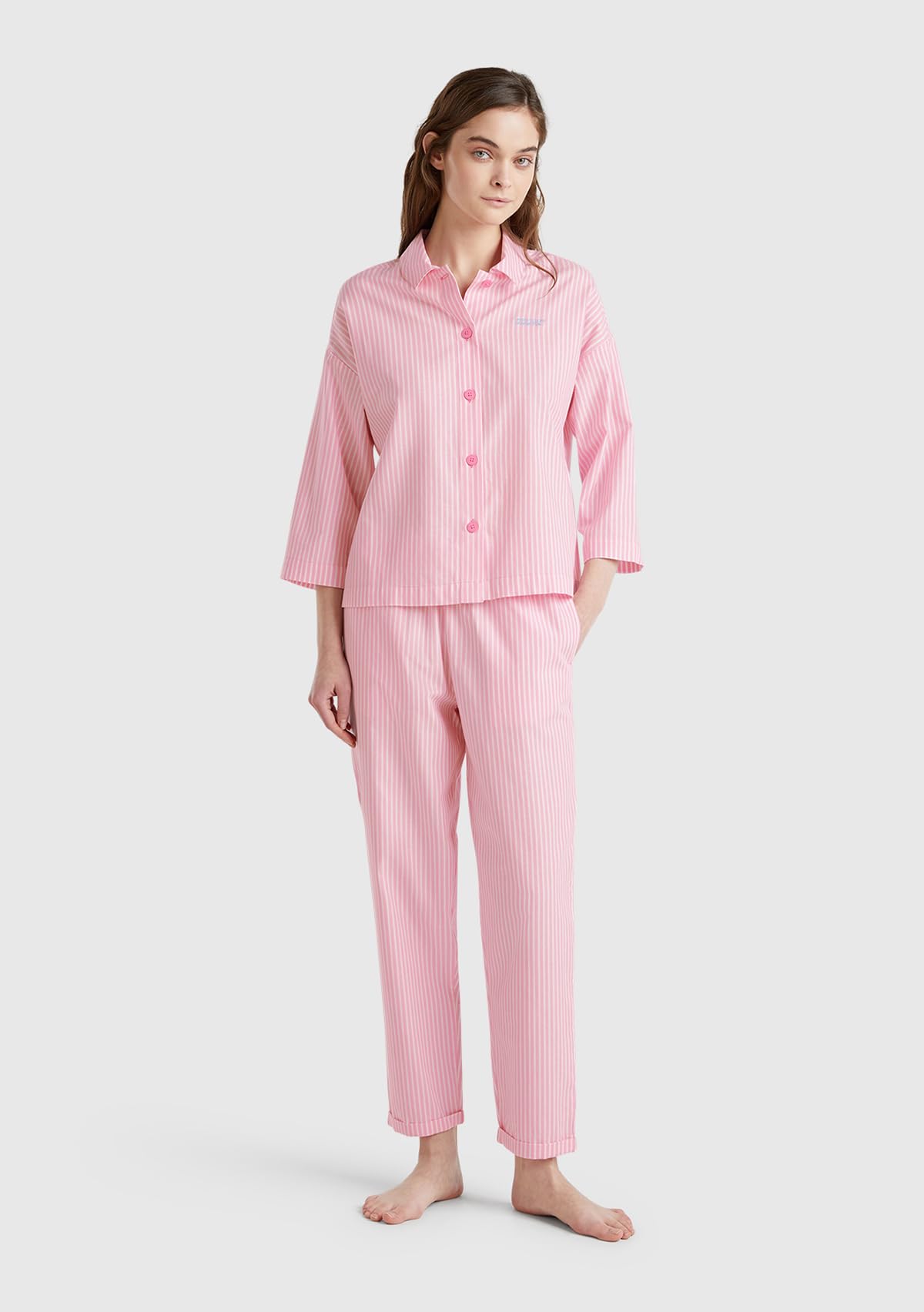 Benetton pantalone pigiama donna cotone taglia S
