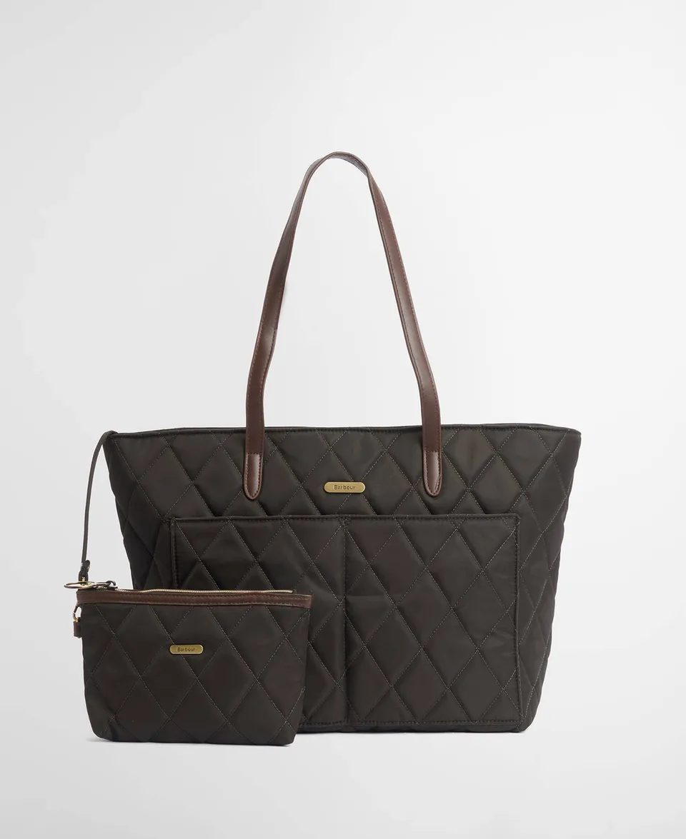 Barbour LBA0395 Tote Bag Donna Olive trapuntata nylon
