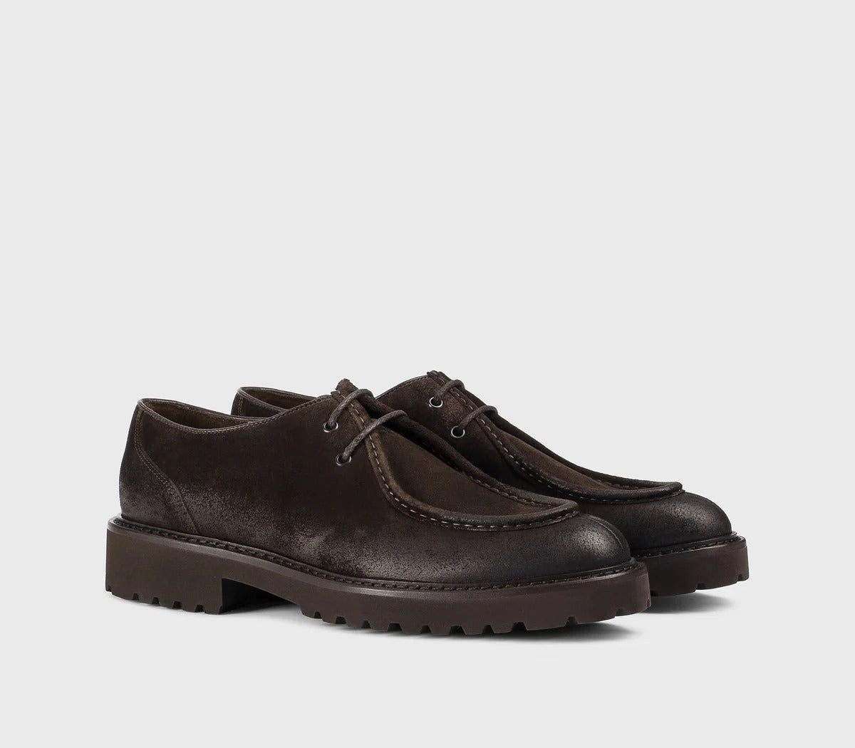 Doucal's DU2737PHILUF205 Derby Uomo Terre Scamosciato