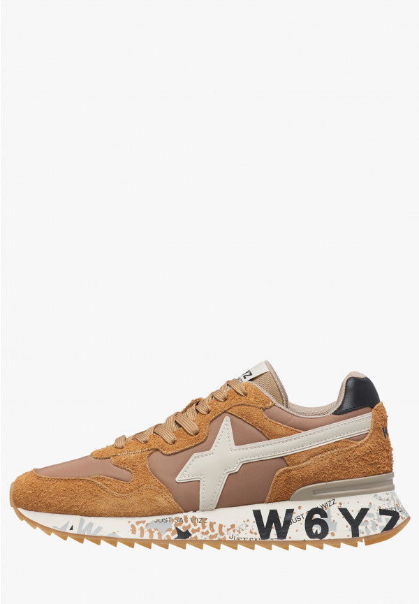 W6YZ Yak-M 2015185 47 sneakers uomo marrone beige suede