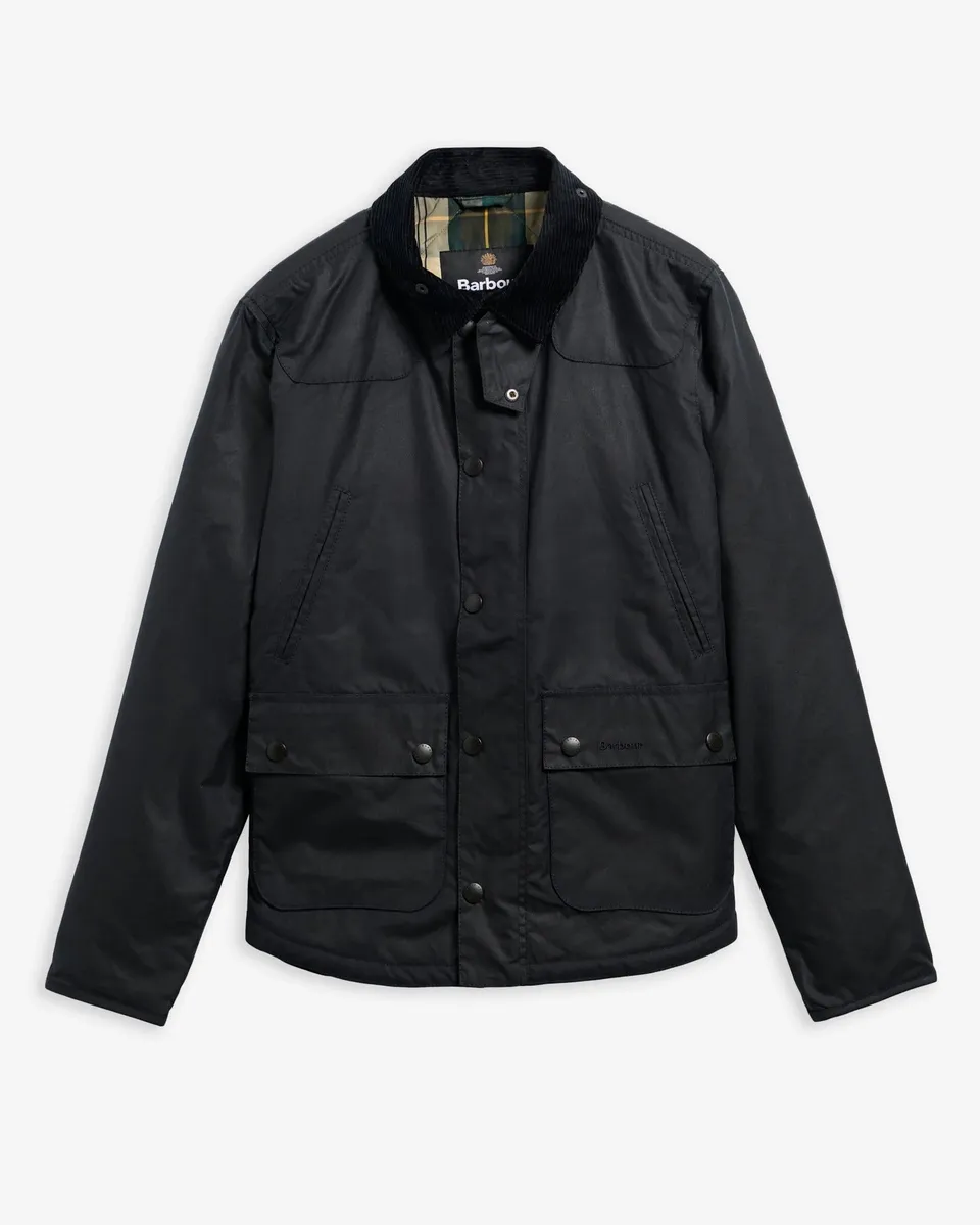 Barbour Reelin Wax MWX1106 giacca uomo navy cerata