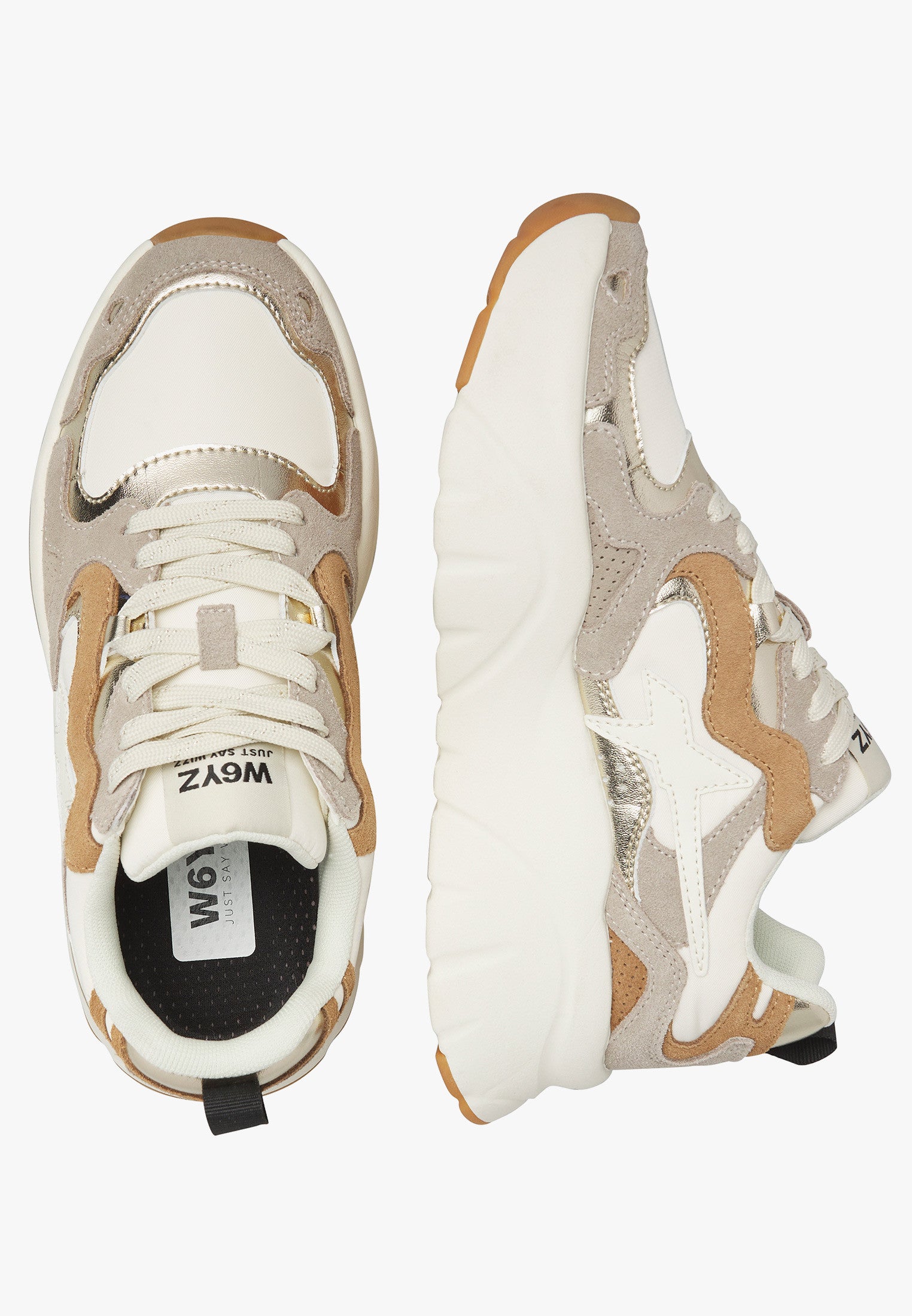 W6YZ Mia-W 2019468 01 sneaker donna beige bianco platform