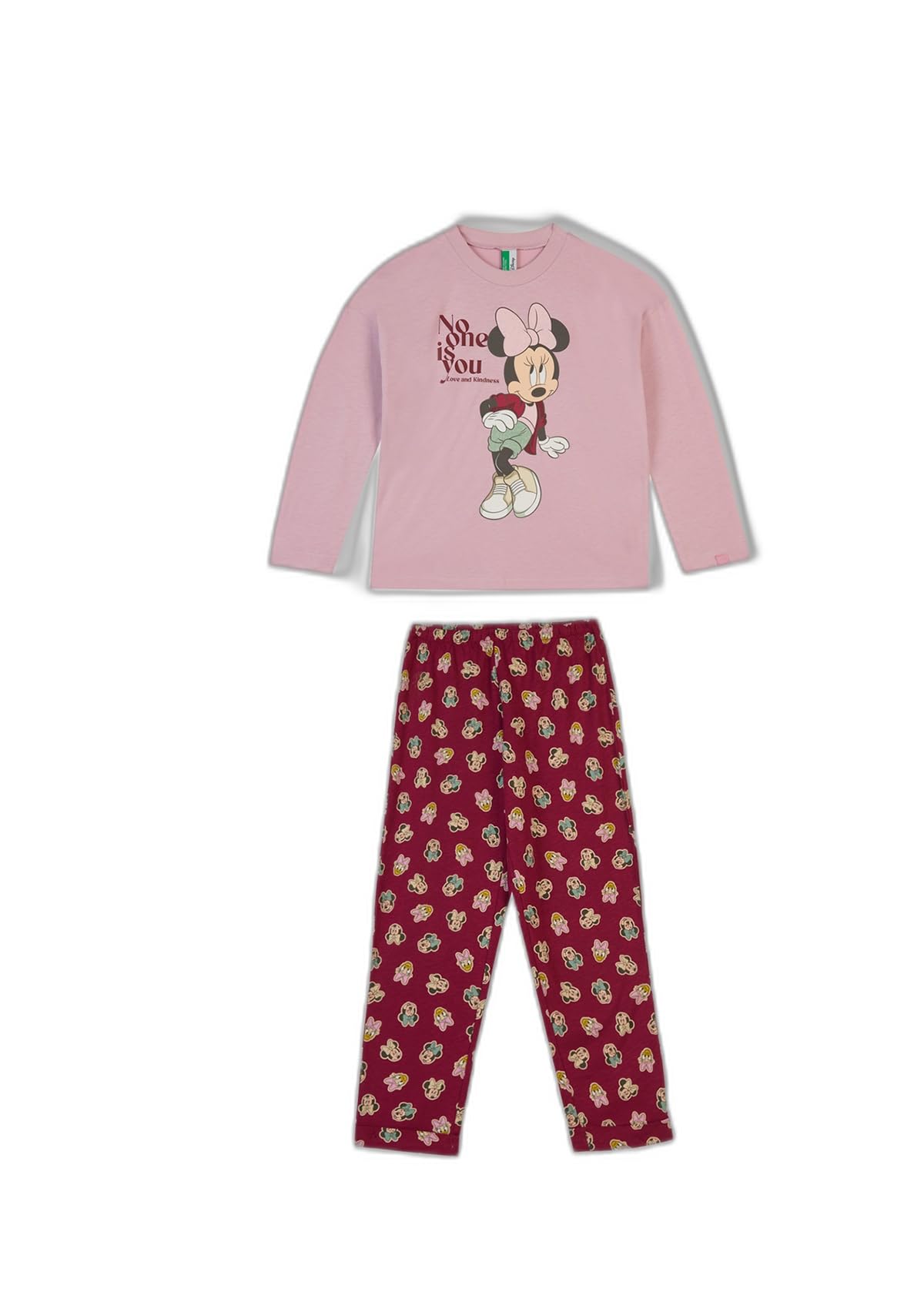 Benetton Pigiama Bambina Cotone Stelle Taglia 90