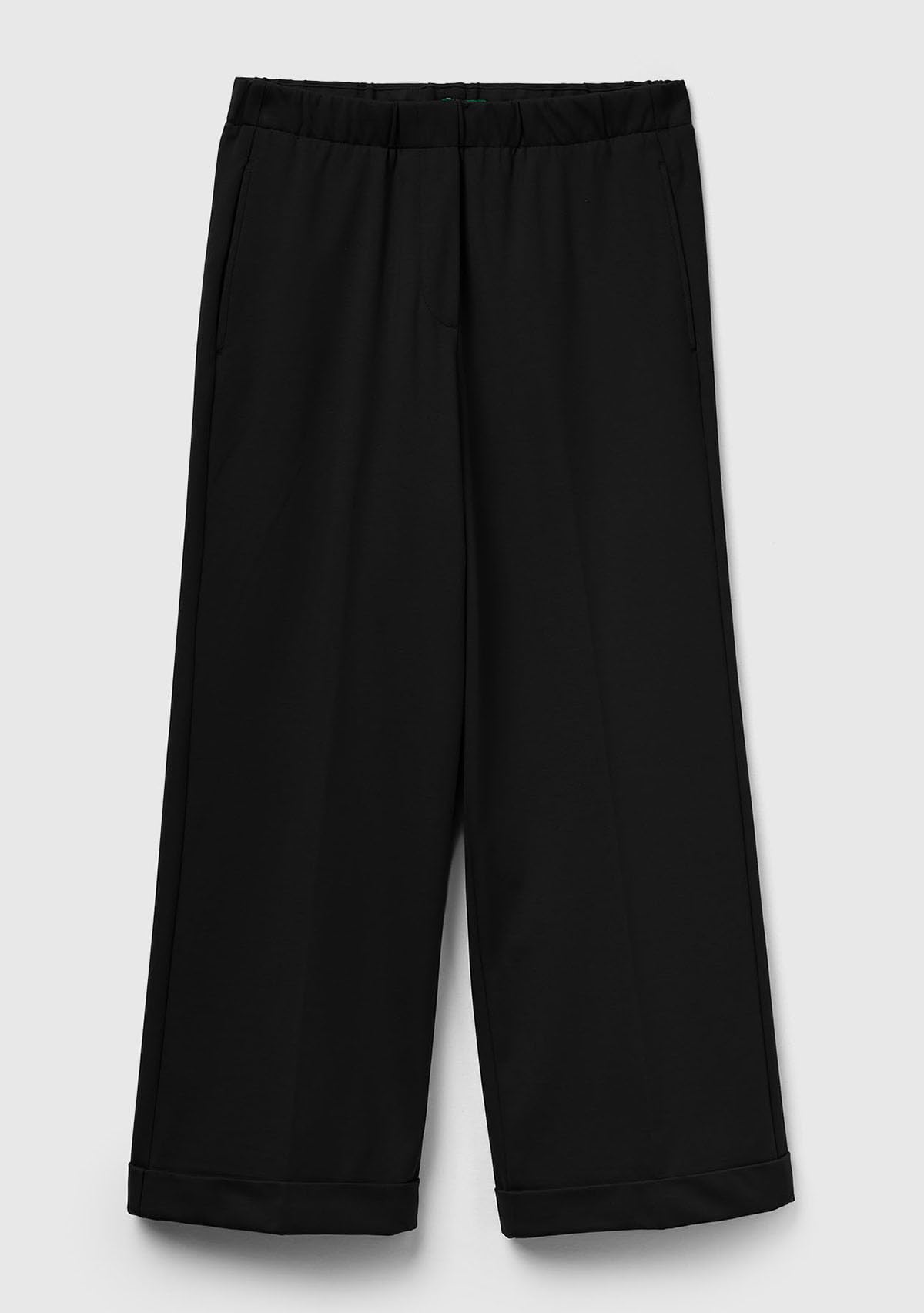 Benetton 47ckdf09y Pantalone Nero Gamba Dritta
