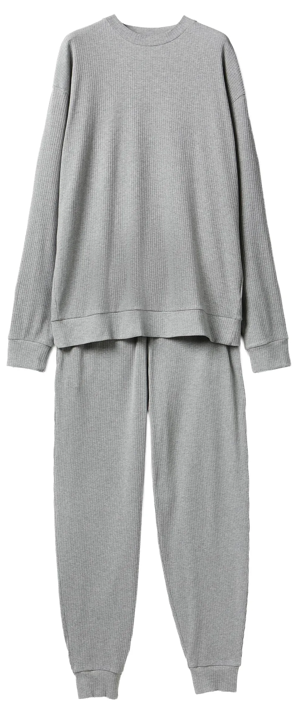 Benetton 3PCF4P02X Pigiama Uomo Costina Grigio