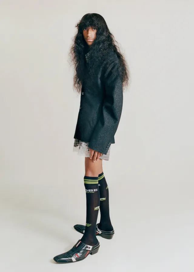 Martine Rose French Knickers shorts nero verde cotone