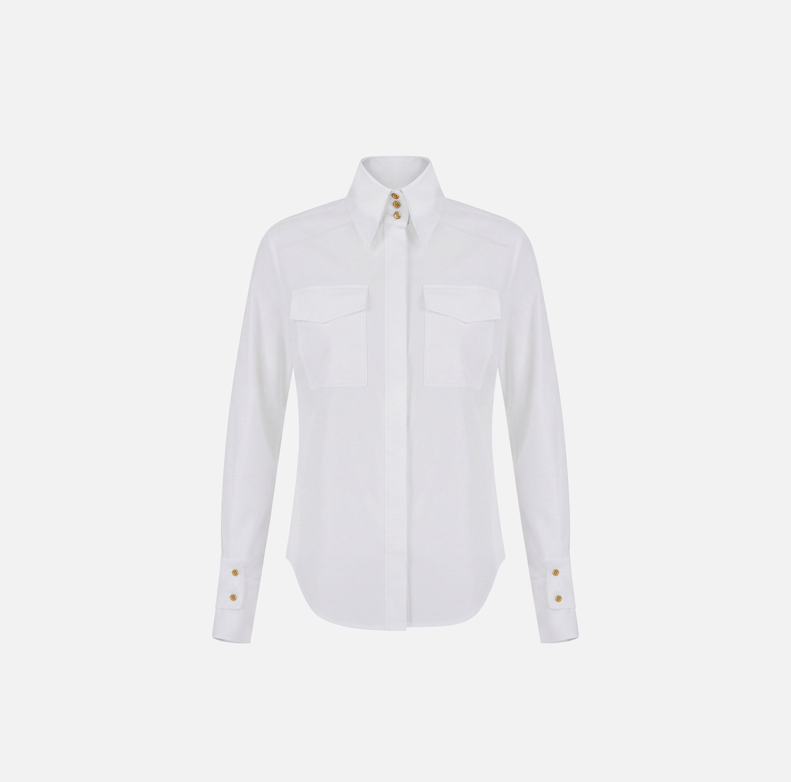 Elisabetta Franchi CA17466E2 camicia bianco cotone