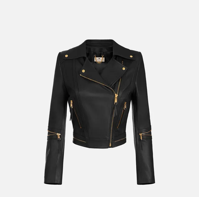 Elisabetta Franchi GD01Z66E2 Giacca Pelle Nera