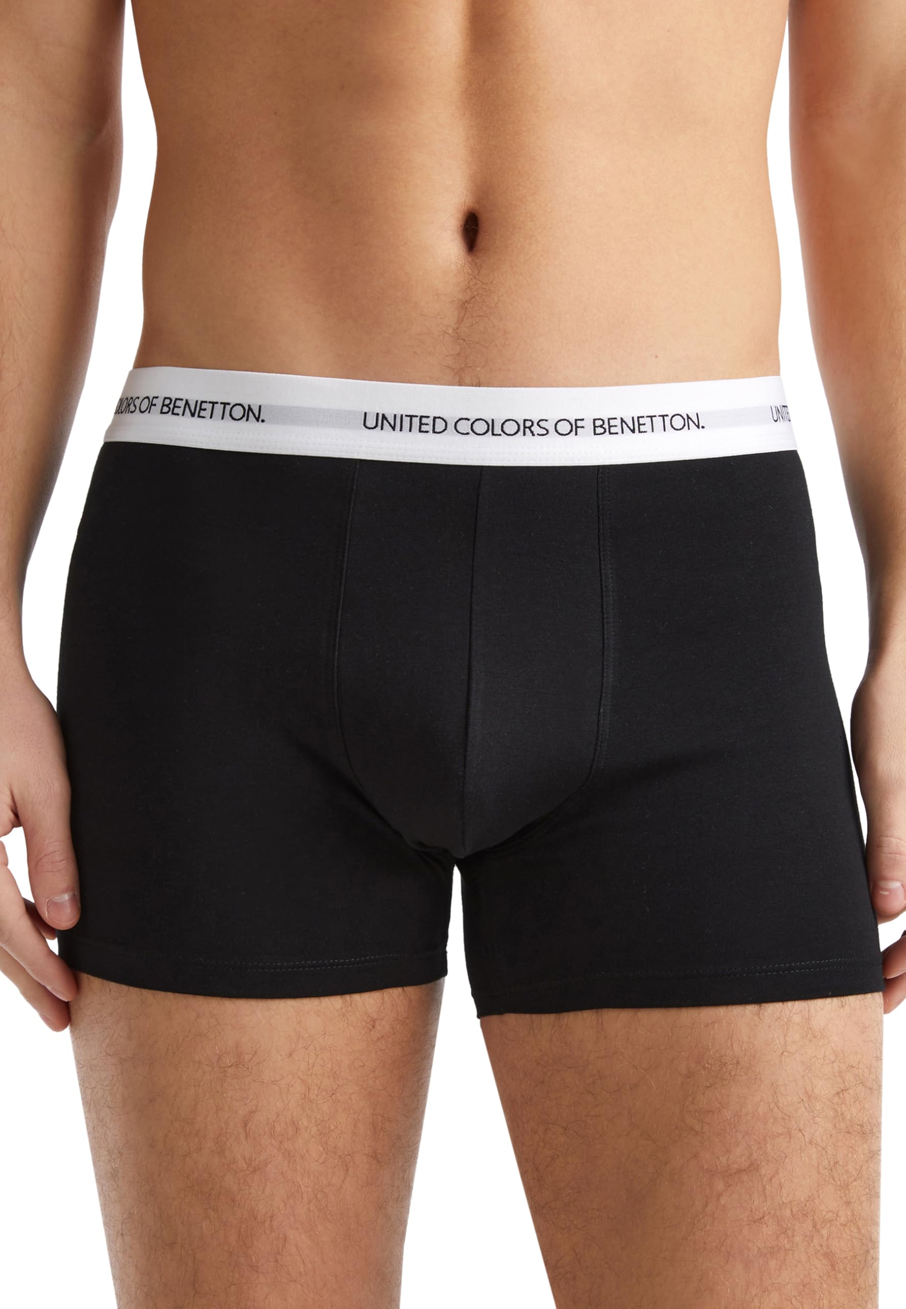 Benetton 3op82x00o boxer uomo cotone organico bianco
