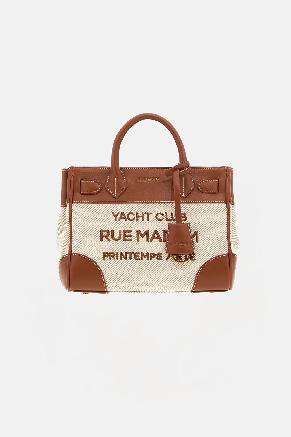 Rue Madam 1557 Riviera Mini Tote borsa donna canvas brown