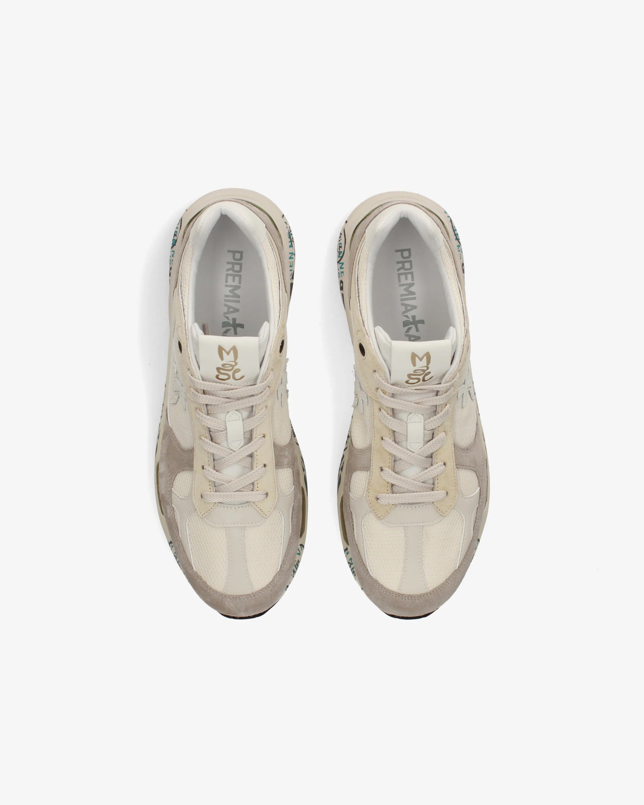 Premiata Mase 8018 Sneakers Uomo Bianco Beige Grigio