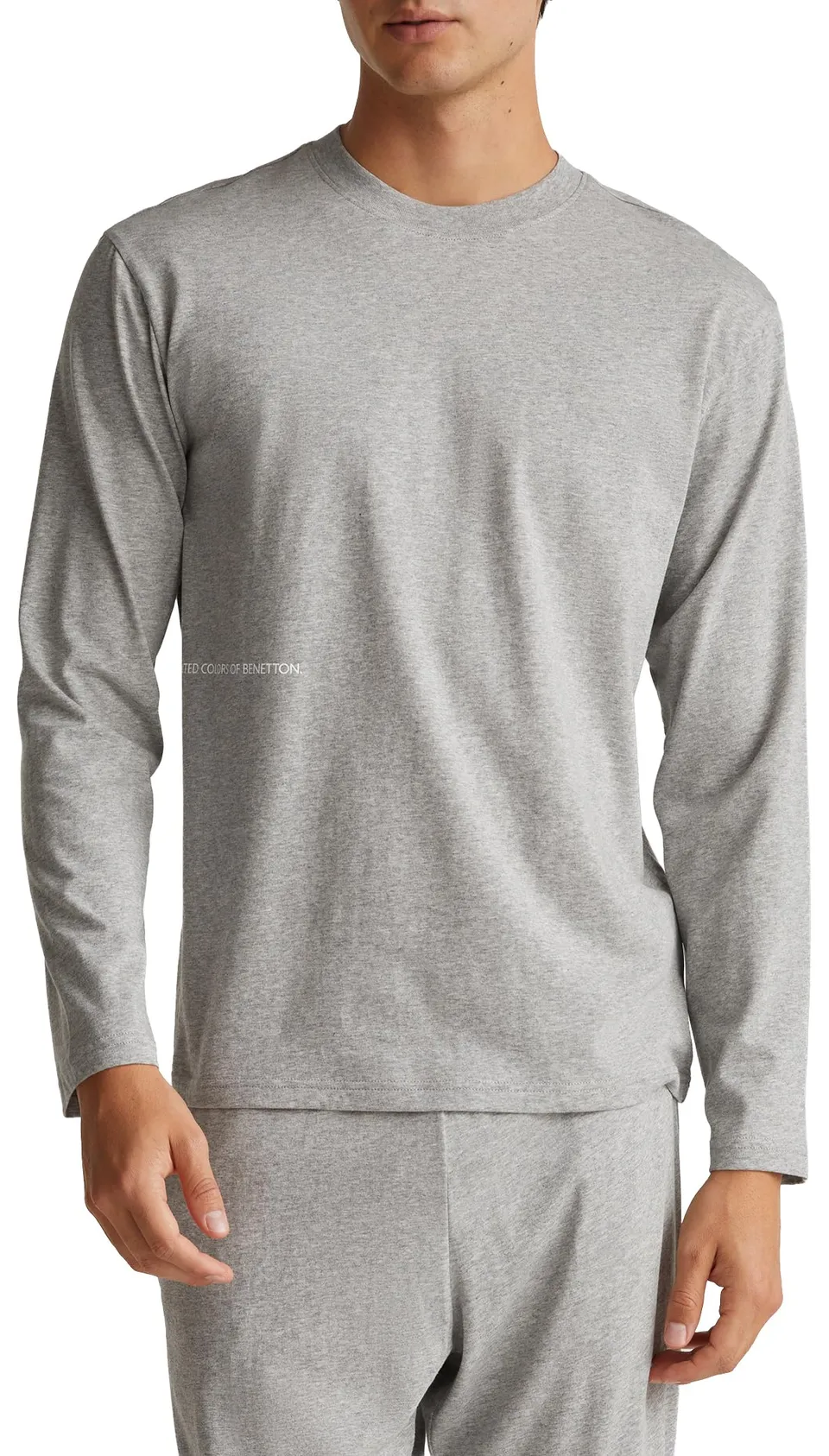 Benetton 30964m021 Maglia Pigiama Uomo Jersey Stampa