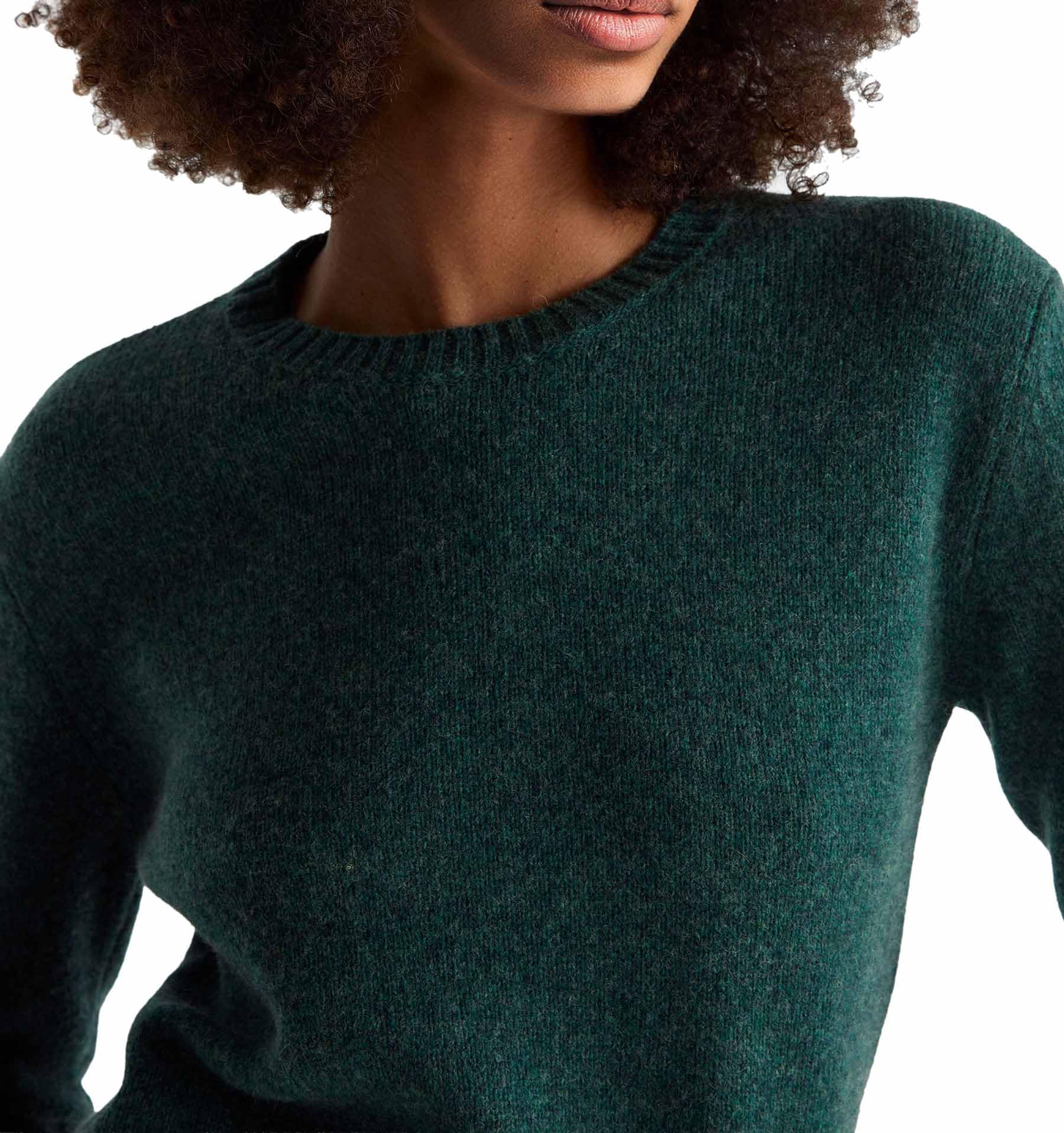Benetton Maglieria Maglia Donna Girocollo Regular Tinta Unita