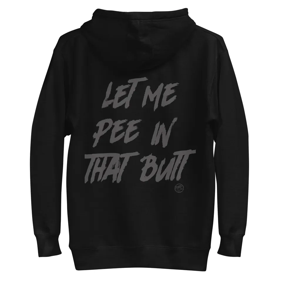 Pure Trash Let Me Pee felpa uomo con cappuccio tasca