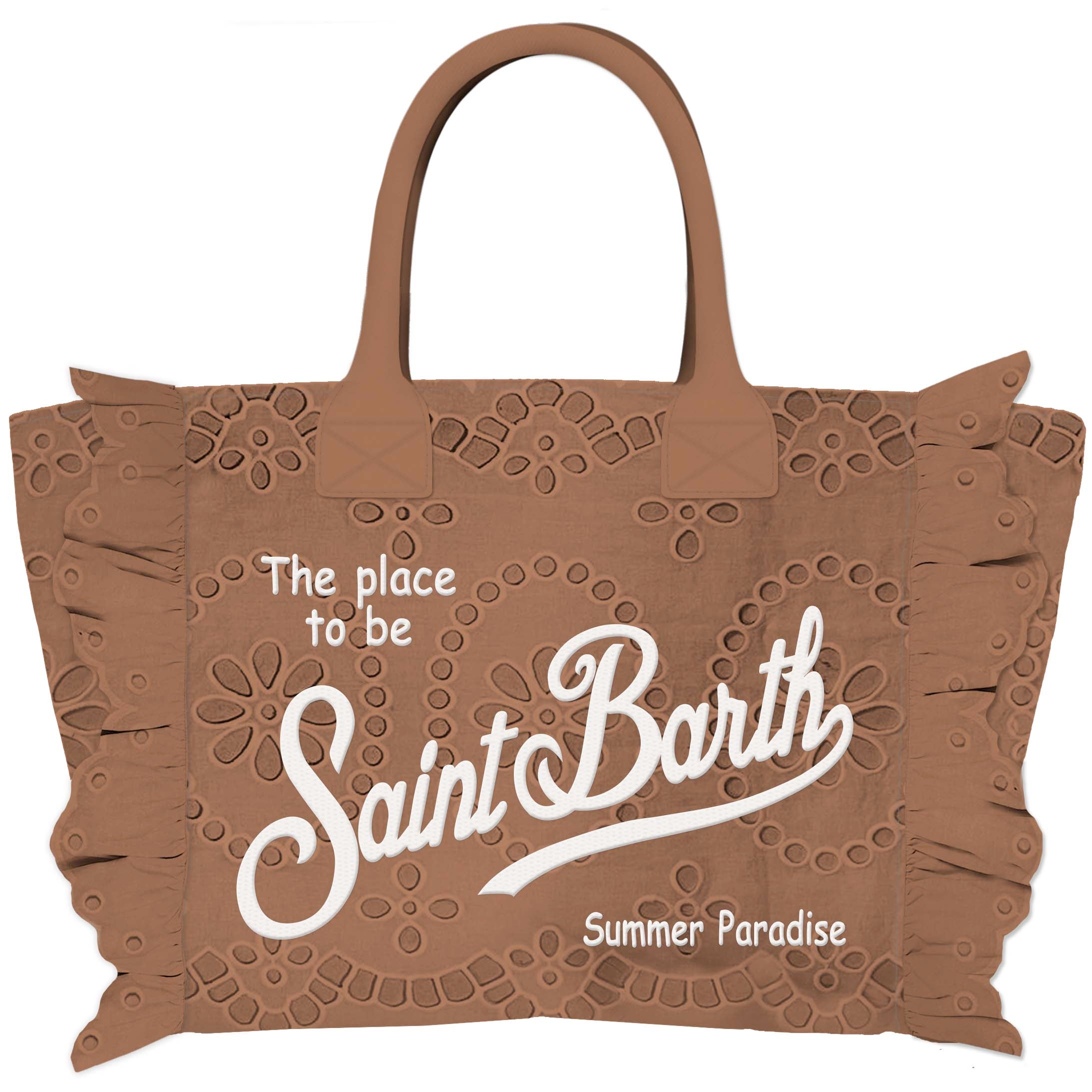 MC2 Saint Barth Vanity Volant borsa sangallo marrone 38x30
