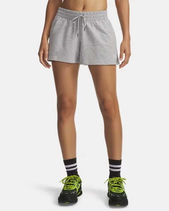 Under Armour 77-6011022 Shorts Donna Grigio Cotone