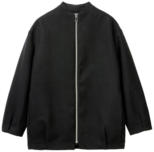 Benetton Giacca bomber panno lana donna taglia L