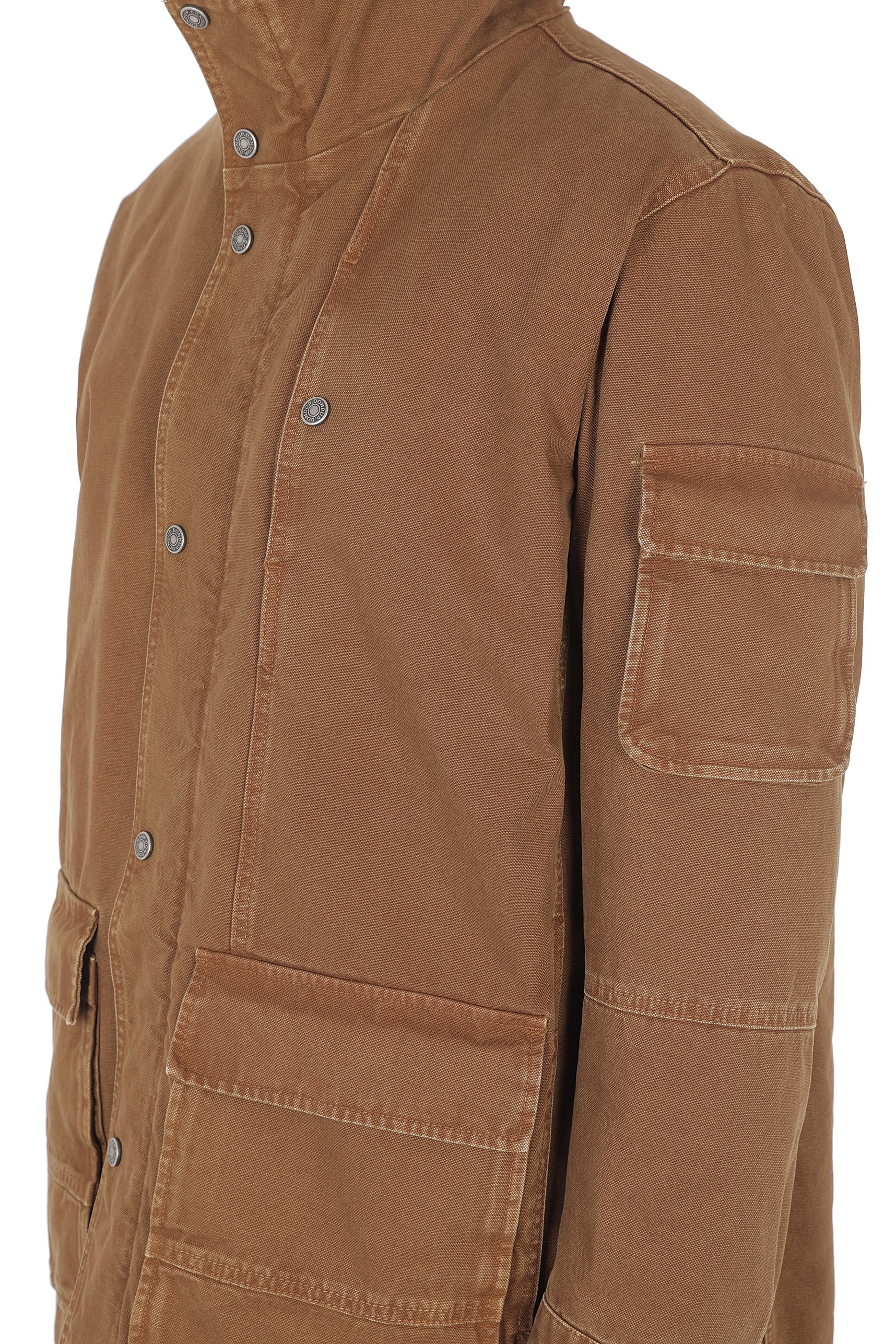 Dondup JU038 AF0049X030 parka uomo marrone canvas