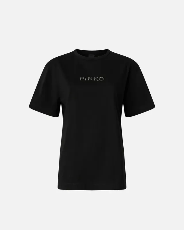 PINKO Strepitoso 105526 A33S T-shirt Nero Strass