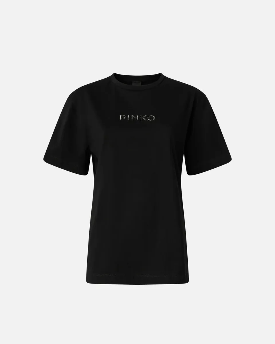 PINKO Strepitoso 105526 A33S T-shirt Nero Strass