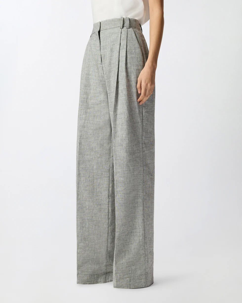 Pinko Brescello 106918 A3AS pantalone nero cotone lino