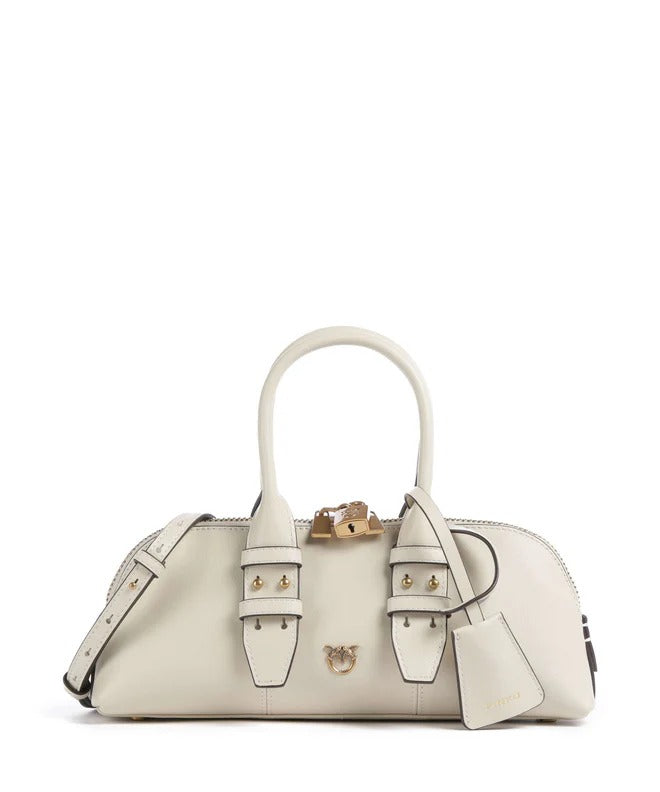 Pinko Bowling Escape Borsa Donna Bianco Pelle Tracolla