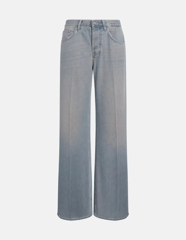 Dondup Jacklyn DP427 DFH331D jeans donna blu vintage palazzo